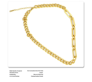 Detail der 18k vergoldeten Titanstahl-Cuban-Kette mit K18-Qualitätsanhänger am Verschluss