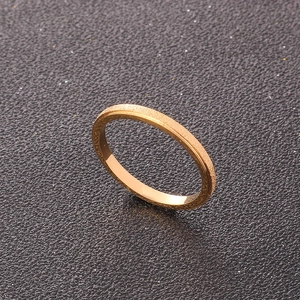 Minimalistisch Titanstahl Mattiert Ring Für Damen Vergoldet Sandgestrahlt Geometrisch Band Ring Mode Täglich Pendeln Schmuck