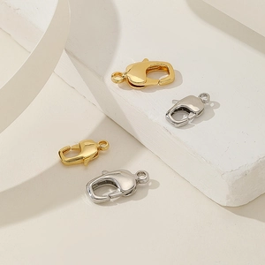 18k gold plated lobster clasp jewelry connectors for DIY necklaces and bracelets