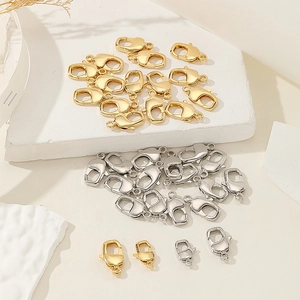 Polished 18k gold and silver lobster clasps for DIY necklace and bracelet jewelry making
