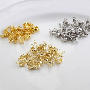 Accesorios joyería cierres de nudo bañados en oro 18K para pulseras y collares DIY