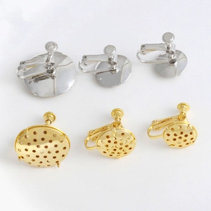 Convertitori di clip per orecchini placcati oro 14K in oro e argento per gioielli DIY