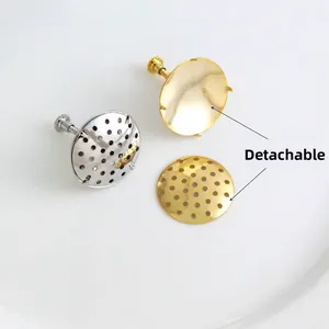 Orecchini a perno tondi rimovibili in oro e argento placcati 14K per creazione gioielli