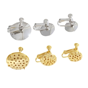Basi per orecchini a clip con vite placcate in oro 14K e argento per gioielli fai da te