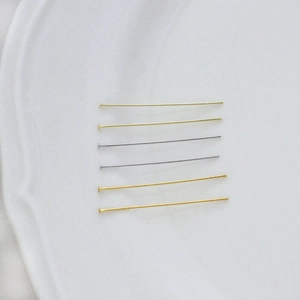Polished 18k and 14k gold and silver plated T-pins for jewelry making and DIY crafts