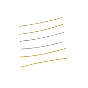 Hammered texture 18k gold and silver ball head pins for DIY jewelry making
