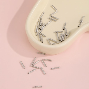 Perle distanziatrici tubolari argento 8mm con texture a spirale per creare gioielli