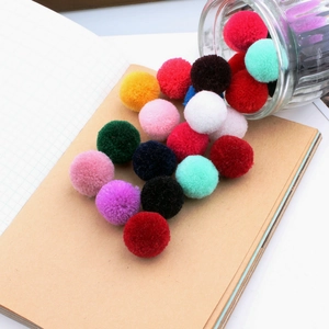 20mm colorful cashmere pom-poms for hair accessories and DIY craft decorations