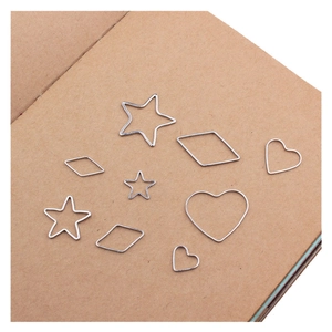 Silver geometric metal charms in star heart and diamond shapes for DIY jewelry making