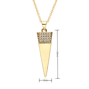 Detaillierte Größenangaben für den goldenen Evil Eye Anhänger mit 29mm Höhe und 10mm Breite