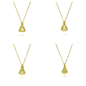 18K Verguld Koper Zirkonia Religieuze Maagd Maria Hanger Halsketting Voor Vrouwen Katholiek Christelijk Geloof Sieraden Cadeau