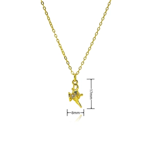 Detailansicht des 17mm Gold-Aladin-Lampenanhängers mit funkelnden weißen Kristallen