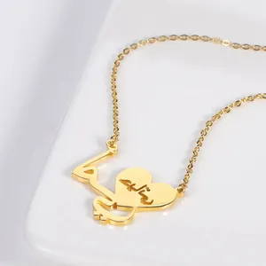 Golden heart necklace featuring personalized Arabic calligraphy for Mother's Day jewelry