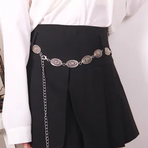 Vintage Metal Waist Chain Belt Women Bohemian Adjustable Heart Star Shell Butterfly Charms Link Chain Belt For Dress Fashion Accessories