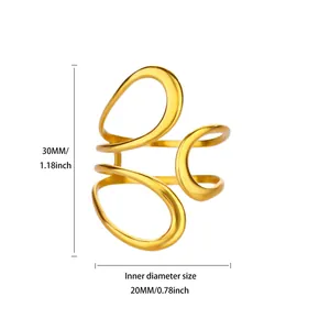 Tabella delle taglie dettagliata con altezza 30mm e diametro interno 20mm dell'anello d'oro