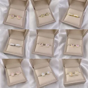 Mode Kupfer Zirkonia Sonnenblume Herz Böses Auge Ohrstecker Gold Silber Strass Eingelegter Pendlerschmuck Für Damen