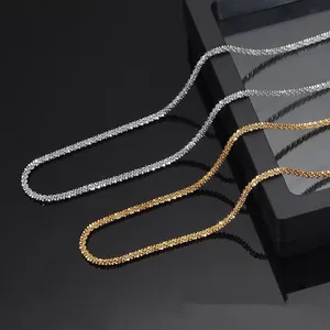 Funkelnde Titanstahl-Halskette in Gold und Silber für Damen und Herren mit Glanz