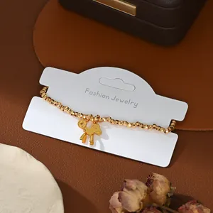 Pulsera de Cuentas de Cobre Bañada en Oro Con Dijes de Caballo y Moneda Para Mujer Nuevo Estilo Chino Joyería Elegante Regalo Moda