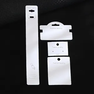 White Cardboard Jewelry Display Cards For Earrings Necklaces Bracelets Rings Fashion Jewelry Hanging Cards Packaging Cards