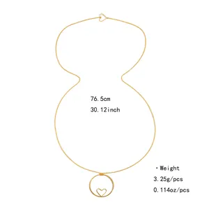Collier Pendentif en Laiton Plaqué Or et Zircone pour Femmes Élégant Cœur Étoile Lune Künstliche Perle Bijoux Superposés Cadeau