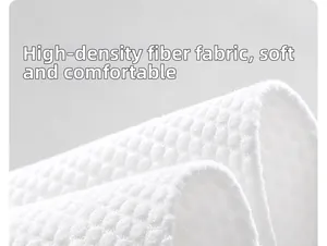 Macro detail of white compressed towel showing dense honeycomb waffle texture and soft fibers