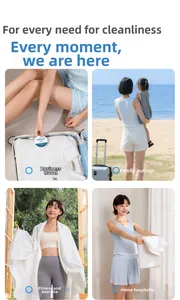 Detailed views of portable 70x140cm compressed bath towel in travel and sports scenarios