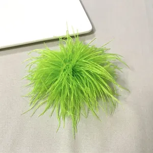 Natural Ostrich Feather Brooch Pin Fluffy Flower Corsage For Wedding Party Formal Suit Decoration Vintage Unisex