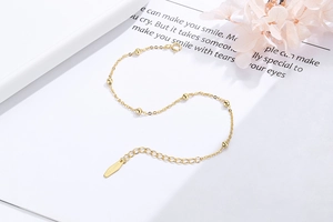 Detail of S925 sterling silver beaded bracelet showing the 925 hallmark engraving