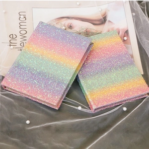 Rainbow glitter gradient notebook set of two featuring a dreamlike shimmering hard cover