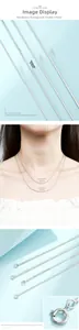 Detail view of S925 sterling silver snake chains in various thicknesses from 0.65 to 1.0mm