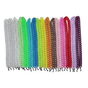Bunte Acryl-Brillenkette mit groben Gliedern und rutschfesten Silikonschlaufen