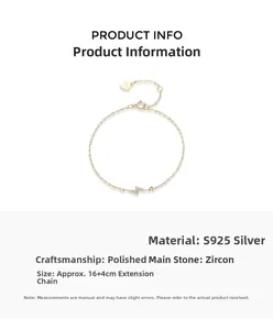Detail view of gold S925 silver lightning bracelet with sparkling cubic zirconia pavé