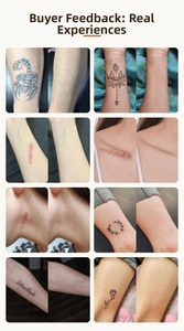 Effective before and after comparison of waterproof tattoo and scar cover-up patches