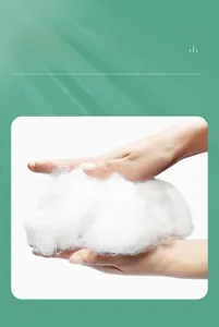 Detail showing the fluffy and soft white PP cotton filling inside the pet cooling mat