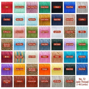 72 Jade Thread for DIY bracelets with 48 assorted vibrant colors for manual weaving