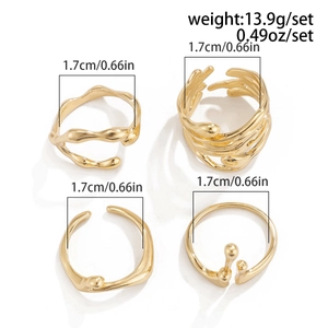 Detailed view of irregular lava gold ring set with weight 13.9g and size 1.7cm