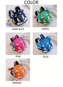 Detail showing five colors of breathable elephant-shaped toddler head protector cushions