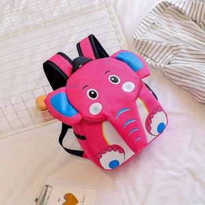 Cartoon Elephant Kids Backpack Oxford Cloth School Bag For Toddler Boys Girls Preschool Kindergarten Travel Small Daypack
