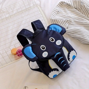 Navy blue 3D elephant toddler backpack with cute large ears for kindergarten boys and girls