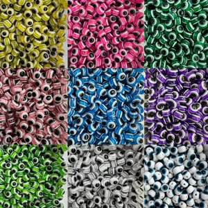 Multicolor Resin Evil Eye Loose Beads For DIY Jewelry Making Retro Style Drip Glue Round Beads For Bracelet Necklace Pendant