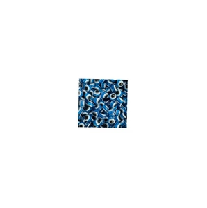 Deep blue evil eye resin beads for DIY jewelry making displayed on a white background