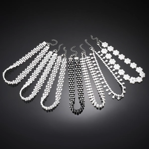 Collier Choker Élégant En Alliage Avec Strass Et Künstliche Perles Pour Femmes Chaîne De Clavicule Brillante Bijou Pour Mariage Fête Banquet