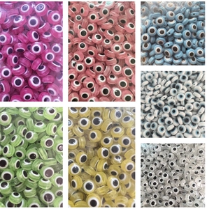 Turkish Evil Eye Flat Beads DIY Jewelry Making Crafts Ethnic Style Loose Beads For Bracelet Necklace Earring Accessory