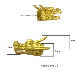 Vintage Alloy Dragon Head Beads Retro Chinese Style Jewelry Accessories For DIY Bracelet Necklace Making Craft Supplies