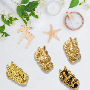 Vintage Alloy Dragon Head Beads Plated Zodiac Dragon Charms For DIY Bracelet Necklace Jewelry Making Retro Accessories