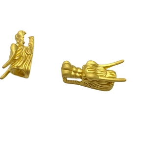 Retro golden dragon head alloy charms for DIY jewelry making and craft projects