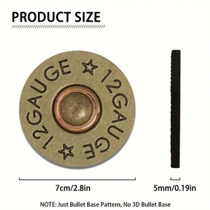 Detailed views of 12 Gauge shotgun shell style car coaster with retro bronze finish