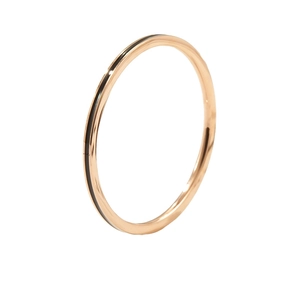 Minimalist rose gold stainless steel ring with black enamel inlay for men and women