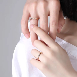 Titanstahl Ring Für Paare Roségold Versilbert Römische Zahlen Emaille Eingelegt Strass Mattierter Schlichter Bandring Schmuck Geschenk