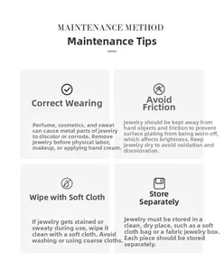 Guide d'entretien pour boucles d'oreilles avec conseils de nettoyage et de stockage